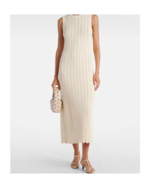 Altuzarra White Sissi Open-Knit Cotton Midi Dress