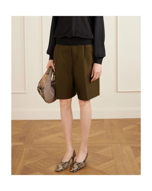Khaite Green Auggie Shorts