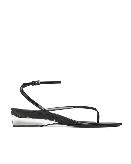 Alaïa White Invisible Flip-Flops
