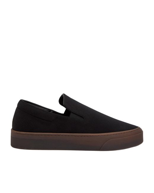 The Row Black Canvas Sneakers