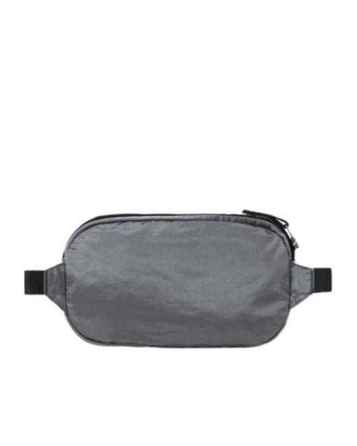 Stone Island Black Logo Patch Belt Bag for men