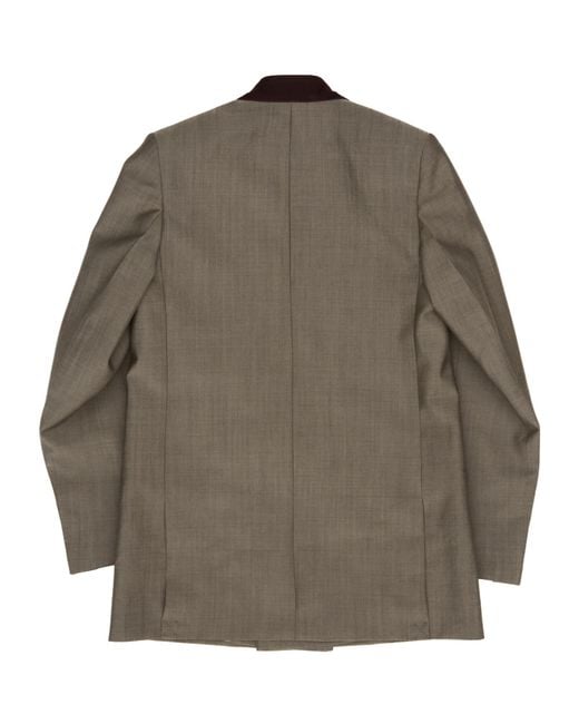 Victoria Beckham Brown Double-Breasted Tailored Blazer