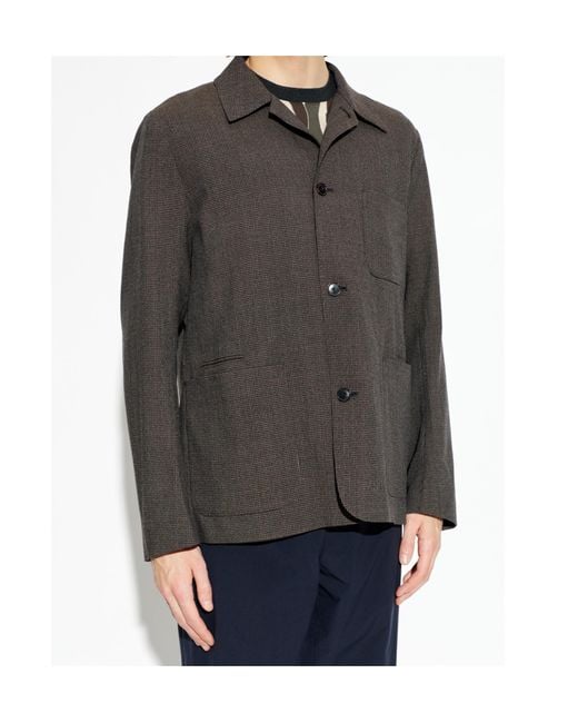 Paul Smith Gray Micro Pattern Straight-Cut Jacket for men