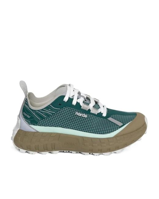 Norda Green Round-Toe Sneakers