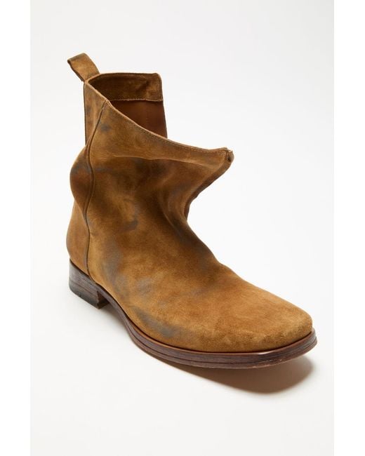 Acne Brown Suede Ankle Boots for men