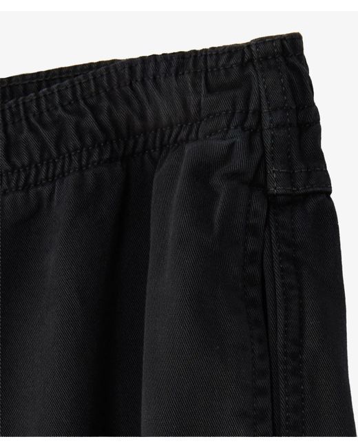 Stussy Black Elastic Waist Casual Pants for men