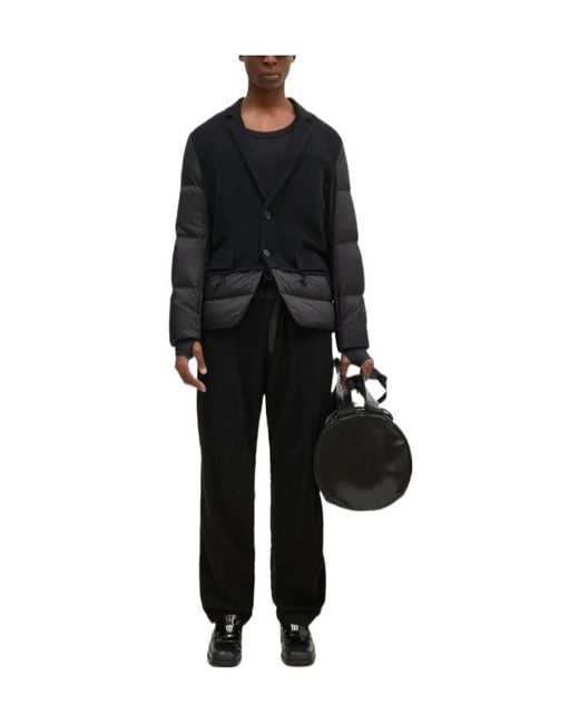 Undercover Black Panelled Drawstring Trousers for men