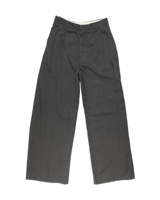 Acne Gray Tailored Herringbone Trousers for men