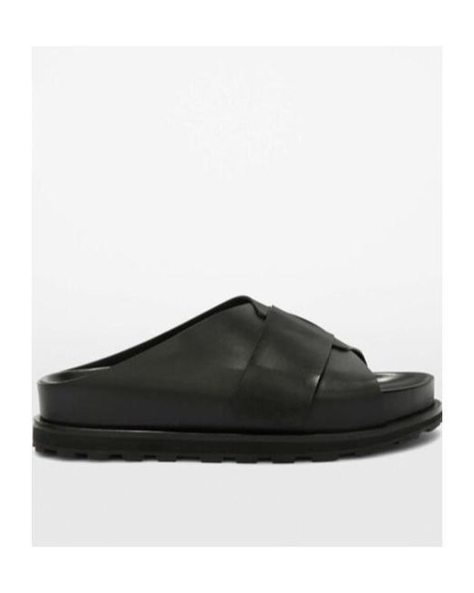 Jil Sander Black Slip-On Open-Toe Slides for men