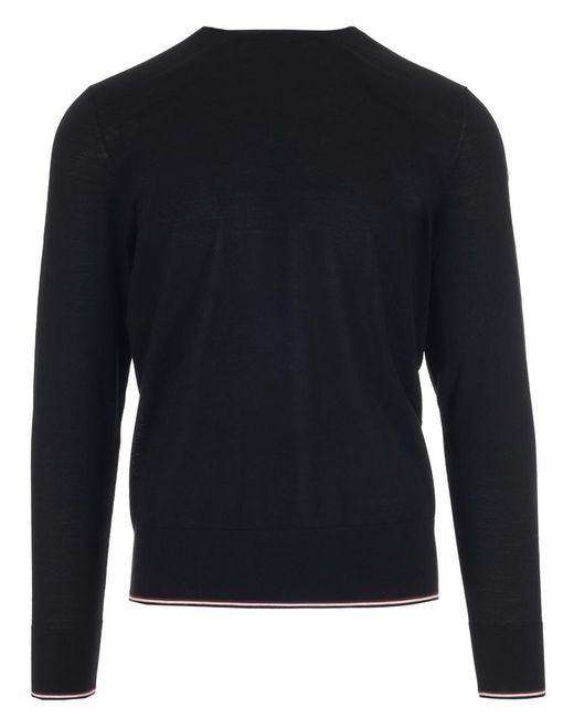 Moncler Blue Knitted Pullover for men