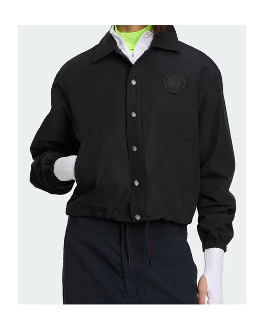 Canada Goose Blue Button-Up Drawstring Jacket