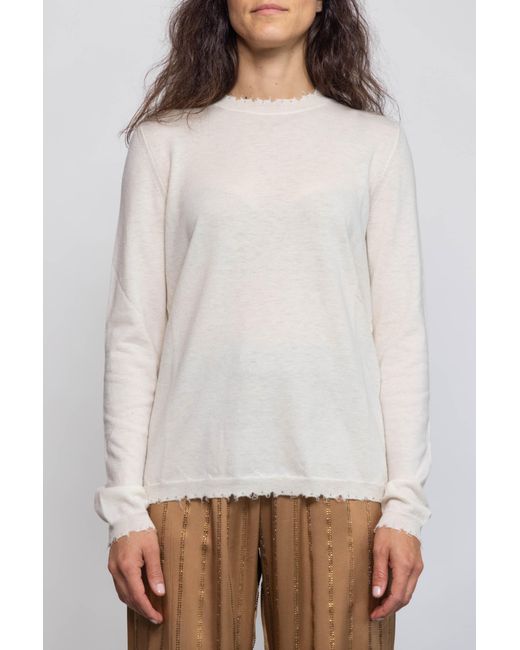 Avant Toi White Long-Sleeved Sweater