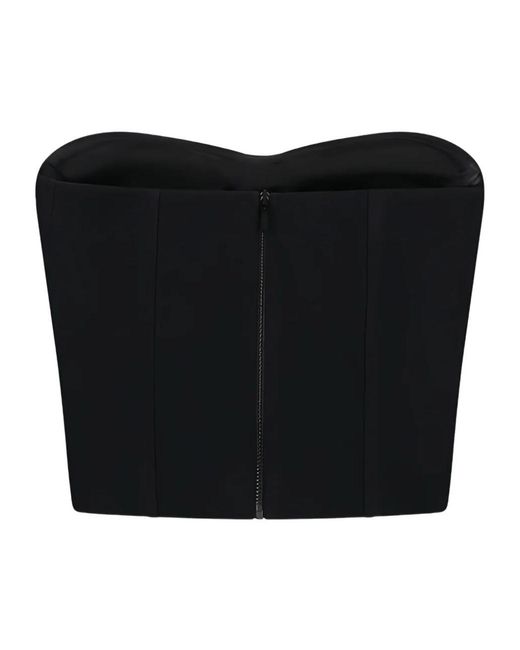 David Koma Black Bustier Top