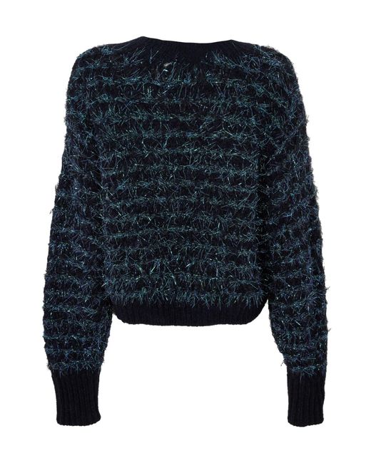 Boss Blue Cropped Knit Top