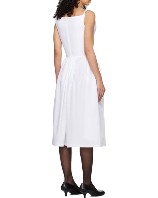 Vivienne Westwood White Sunday Draped Midi Dress
