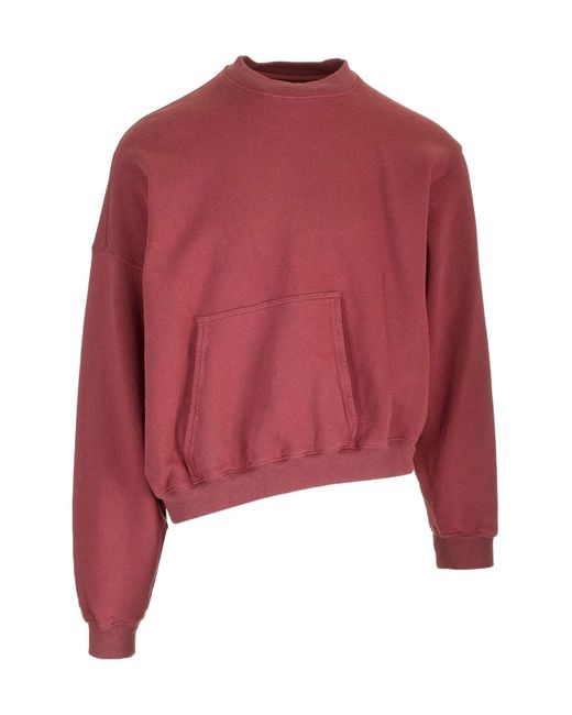 Magliano Red Polisportiva Asymmetric Crewneck Sweatshirt for men
