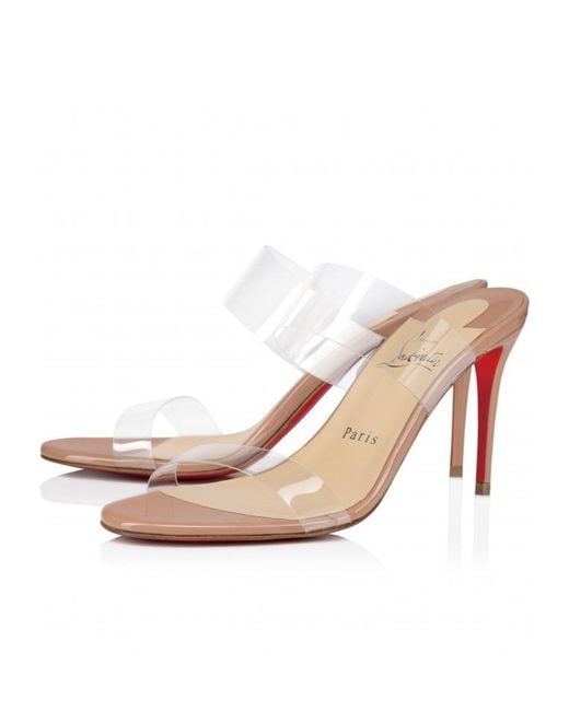 Christian Louboutin White Open-Toed High-Heeled Sandals