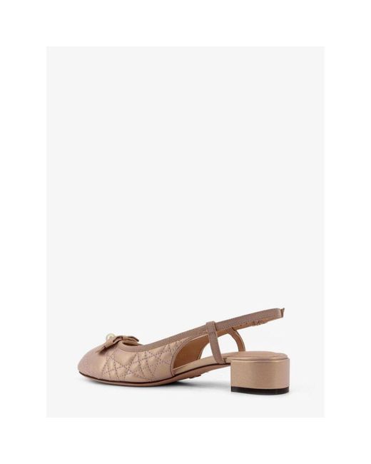 Dior Brown Christian Ballet Slingback Pumps