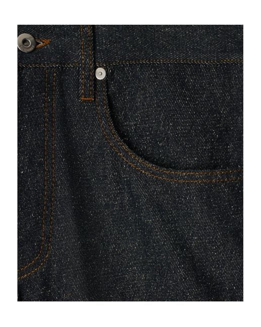 Burberry Black Straight-Leg Trun-Up Hem Jeans for men