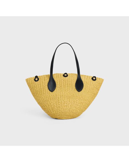 Céline Metallic Small Triomphe Beads Basket