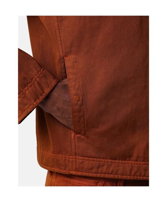 Stone Island Brown Coach Jacket With Anti-Drop Finish for men