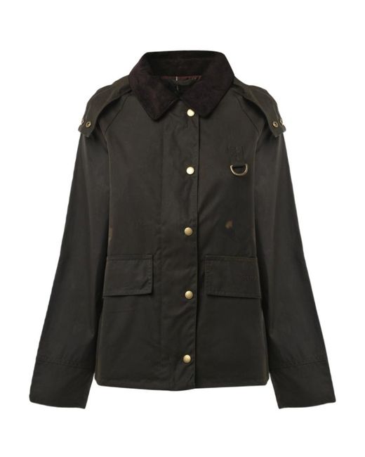 Barbour Black Avon Waxed Cotton Jacket