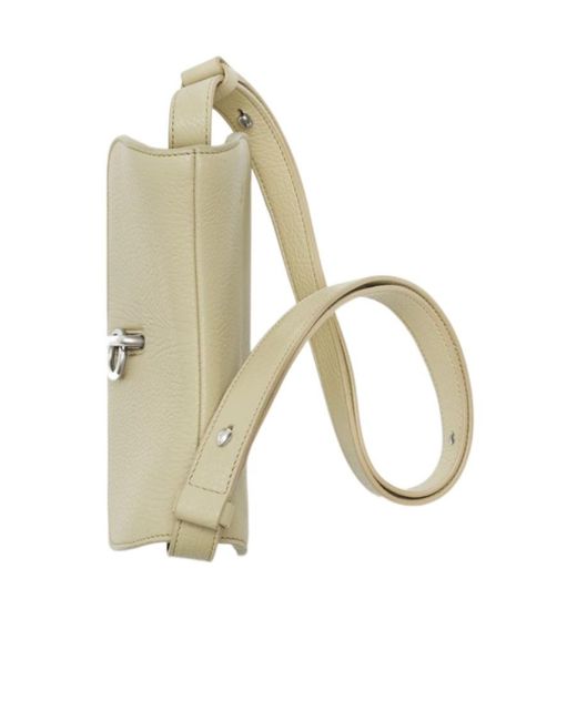 Burberry Gray Mini Rocking Horse Foldover-Top Crossbody Bag