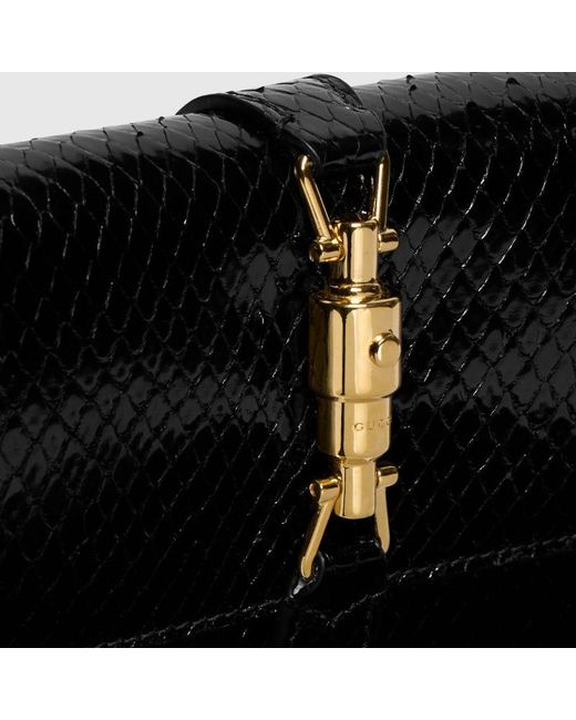 Gucci Black Jackie Python Wallet On Chain
