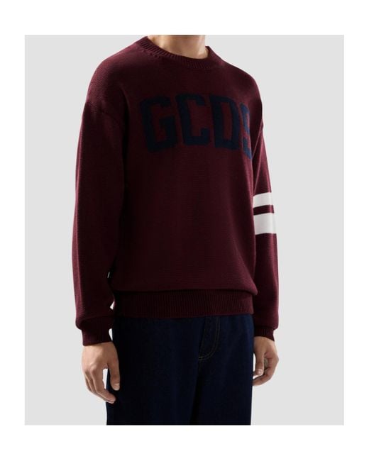 Gcds Purple Logo Regular Jumper for men