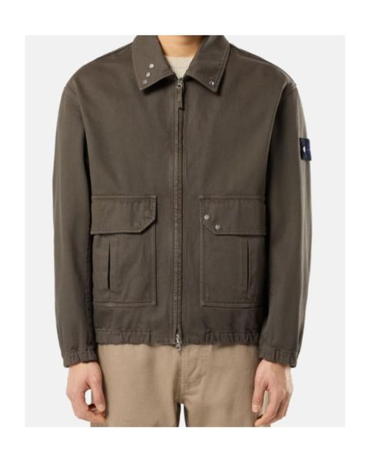 Stone Island Green Denim Coach Jacket for men