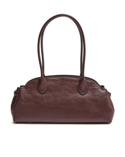 COACH Brown Empire Carryall 34 Glazed Leather Shoulder Bag