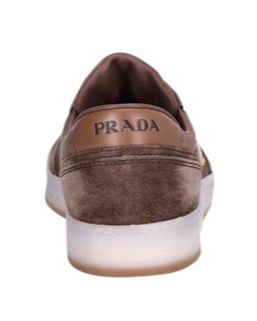 Prada Brown Downtown Sneakers for men