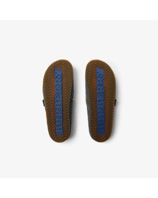 Burberry Brown Check Urchin Clogs for men