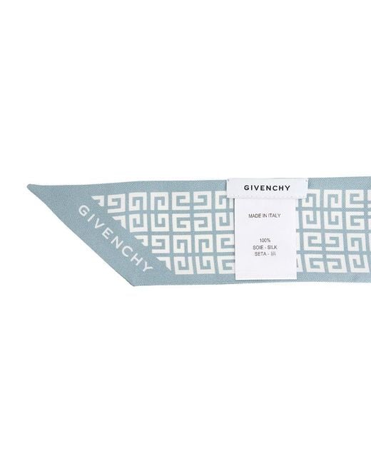 Givenchy Blue Pointed Silk Scarf