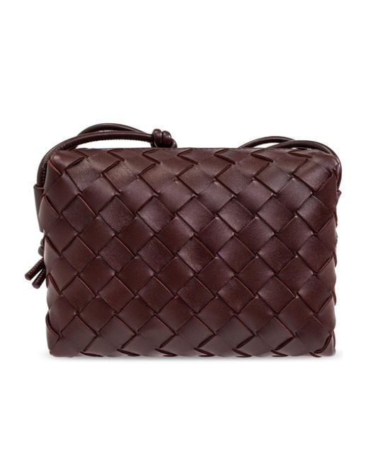 Bottega Veneta Brown Mini Loop Knitted Shoulder Bag