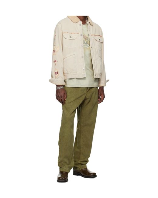 Isabel Marant Natural Long-Sleeved Denim Jacket for men