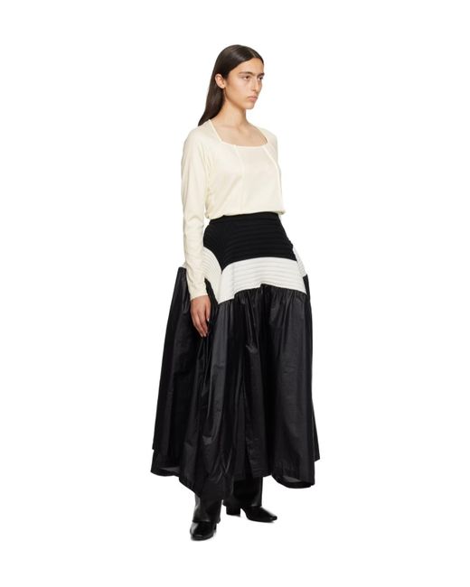 Issey Miyake White Pleated Long-Sleeved T-Shirt