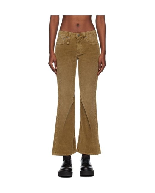 R13 Natural Joan Kick Flared Jeans