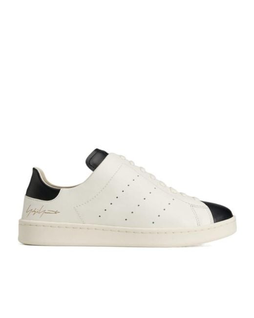 Y-3 White Perforated Low-Top Sneakers for men