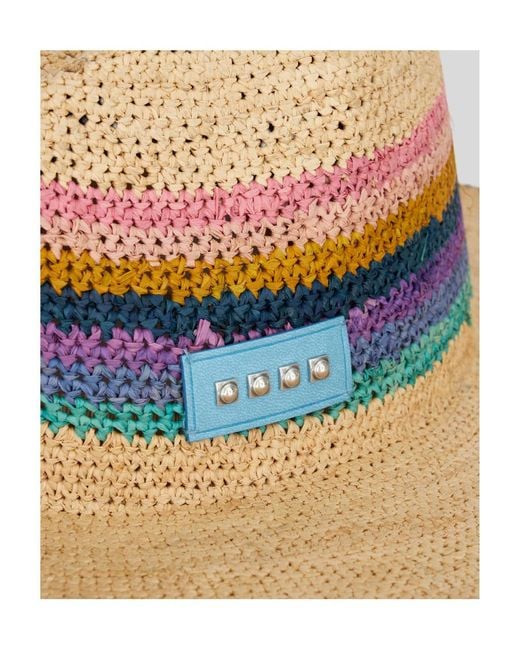 Etro White Stripe Detailed Hat