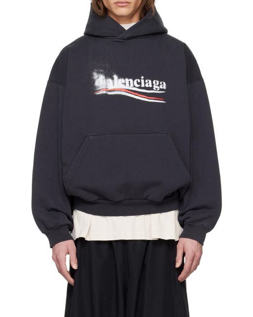 Balenciaga Black Logo Hoodies 767877Tqvi71569 for men