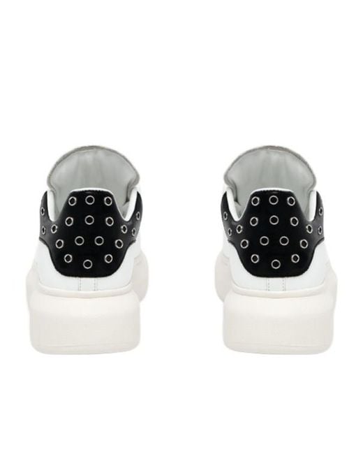 McQueen White Oversized Lace-Up Sneakers