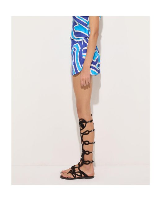 Emilio Pucci Blue Short Shorts
