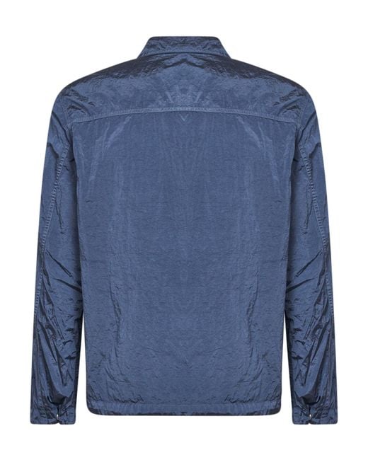 Stone Island Blue Nylon Metal Zip Jacket for men