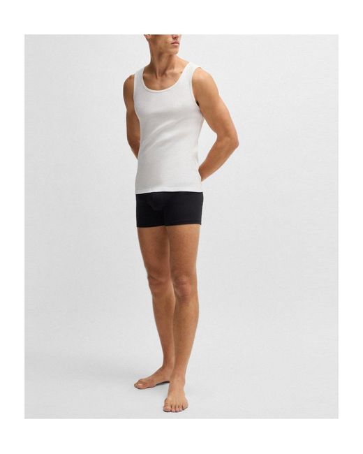 Boss White Sleeveless Pullover Vest for men
