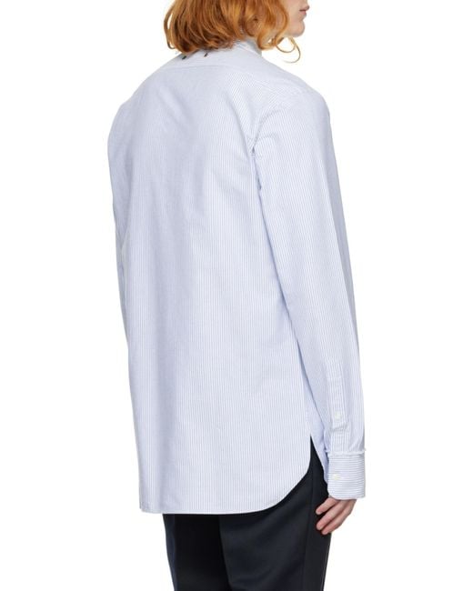 Golden Goose Deluxe Brand Purple Striped Buttoned Shirt for men