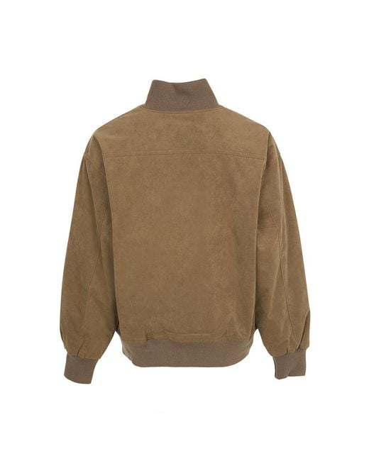 Nanamica Brown Stand-Up Collar Jacket for men