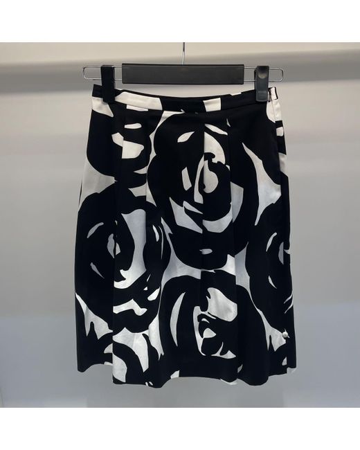 Max Mara Black Pattern Skirt