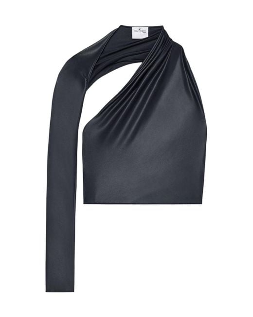 Courreges Blue Courrèges Asymmetric Cropped Top