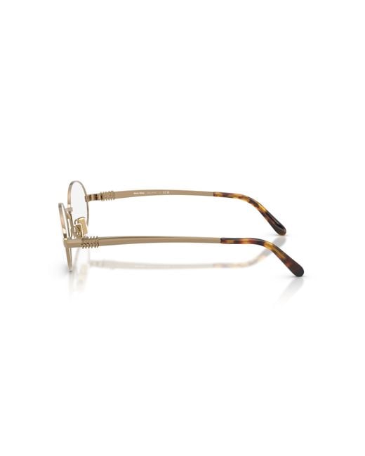Miu Miu White Eyewear Oval Frame Glasses